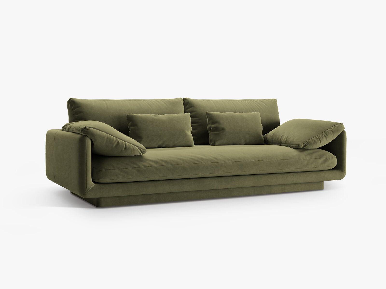 Micadoni Sofa Torino 3-Sitzer Samt Hellgrün