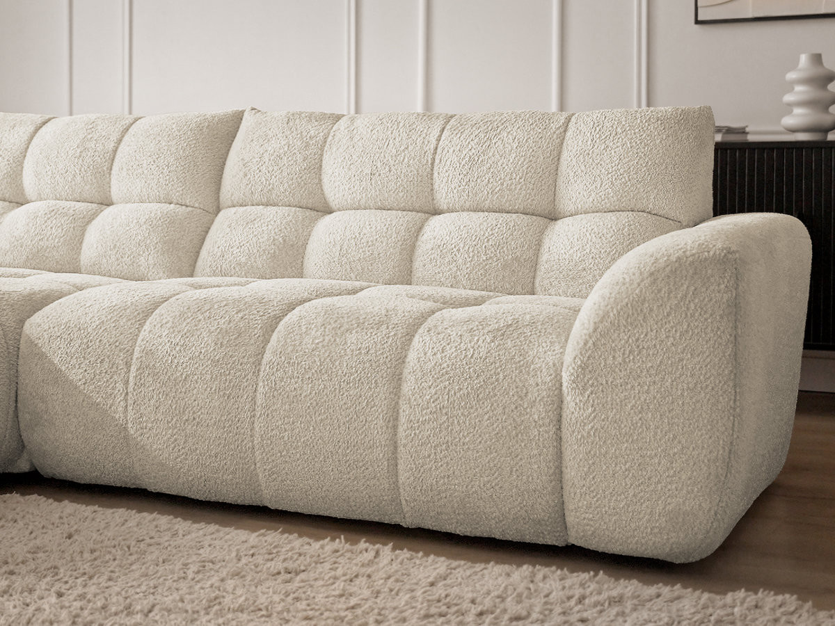 Bobochic Jaya Ecksofa Chenille Beige Ecke links