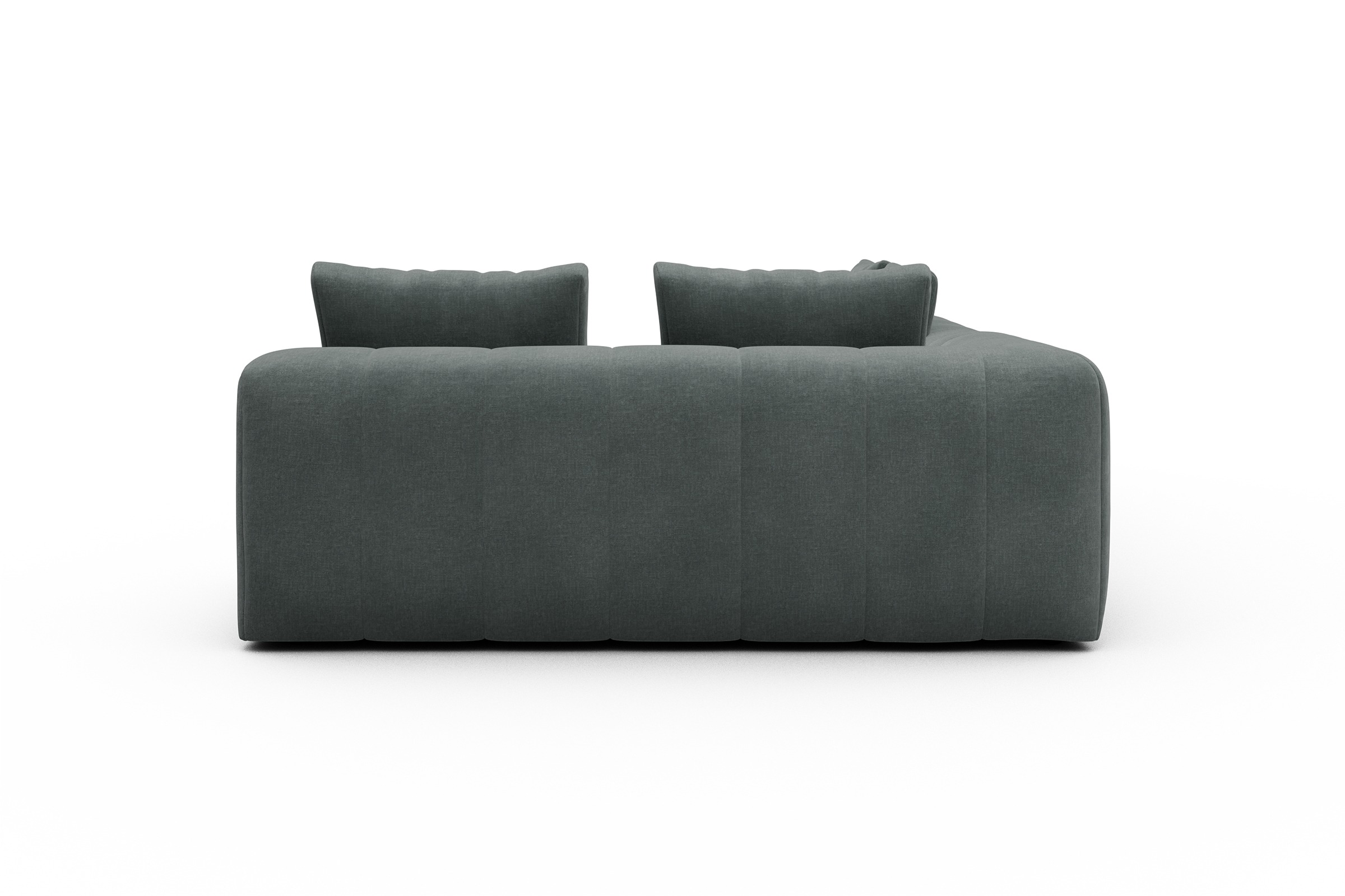 Ecksofa Hugo 2x 2,5-Sitzer Armlehne links Smooth-Silver-Grey