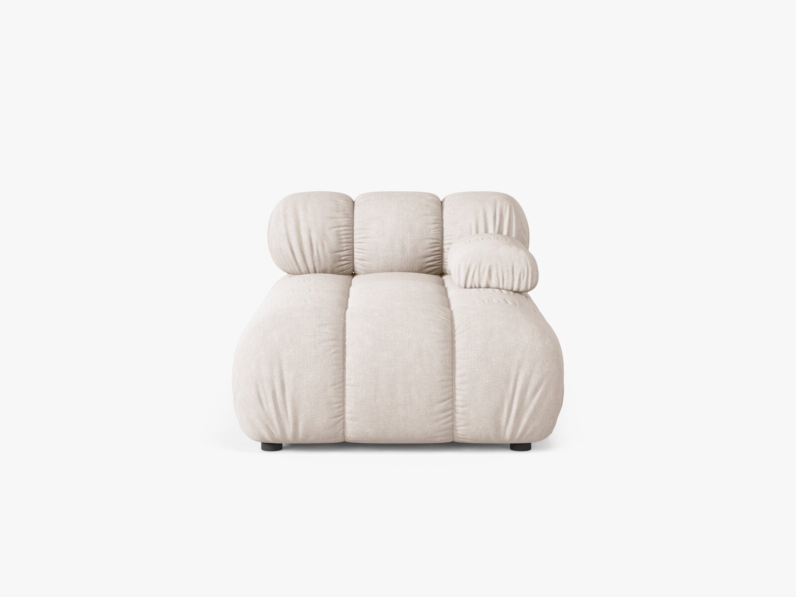 Micadoni Recamiere Bellis Rechts Strukturierter Stoff Liberty Beige