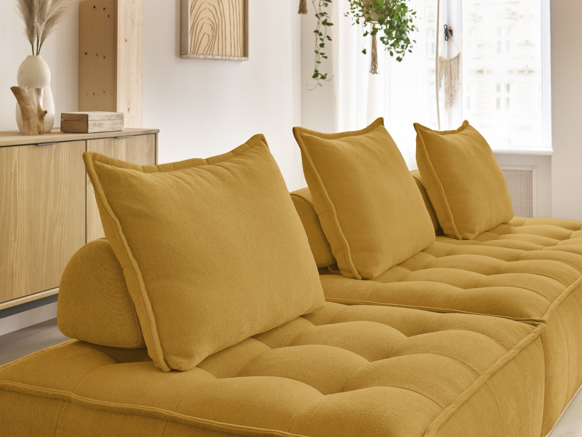 Bobochic Elisa Wohnlandschaft Strukturstoff Gelb