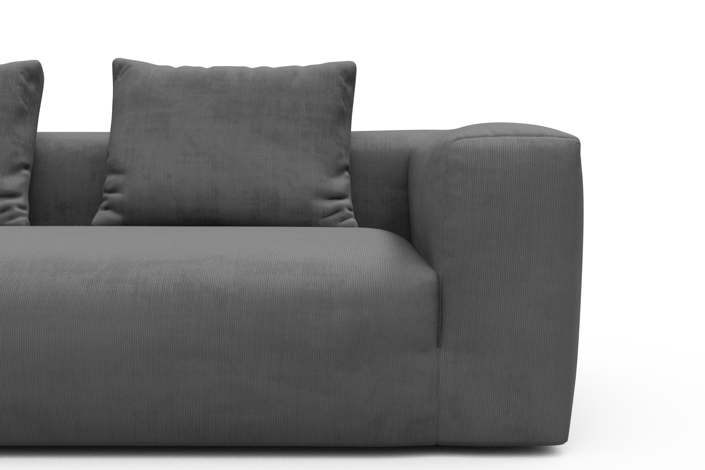 Sofa Fred 3-Sitzer Cordufine-Grey