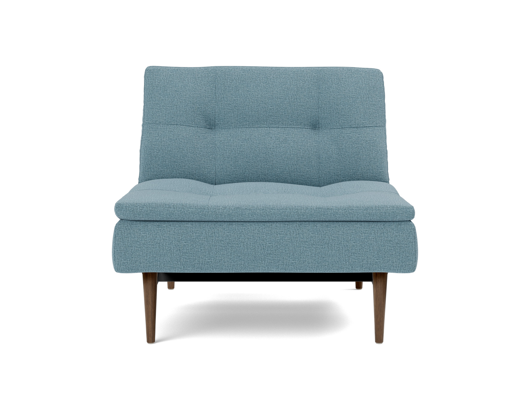 Sessel Dublexo Flachgewebe Mixed Dance 525-Light-Blue Beine Styletto Eiche dunkel