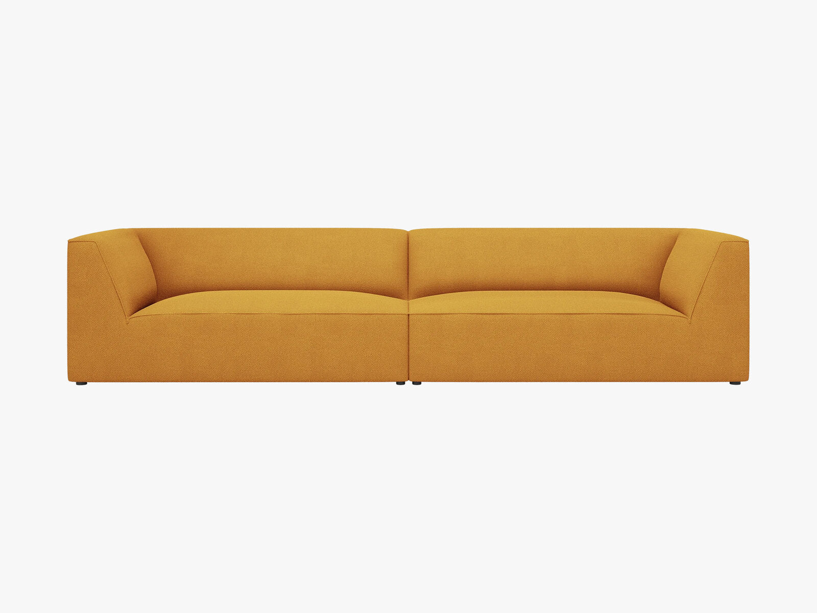 Micadoni Sofa Ruby 4-Sitzer Strukturierter Stoff Ottawa Gelb