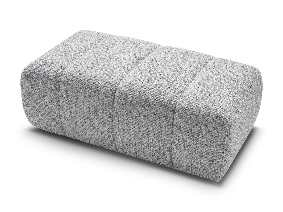 Bobochic Nesty Pouf Melange-Stoff Hellgrau