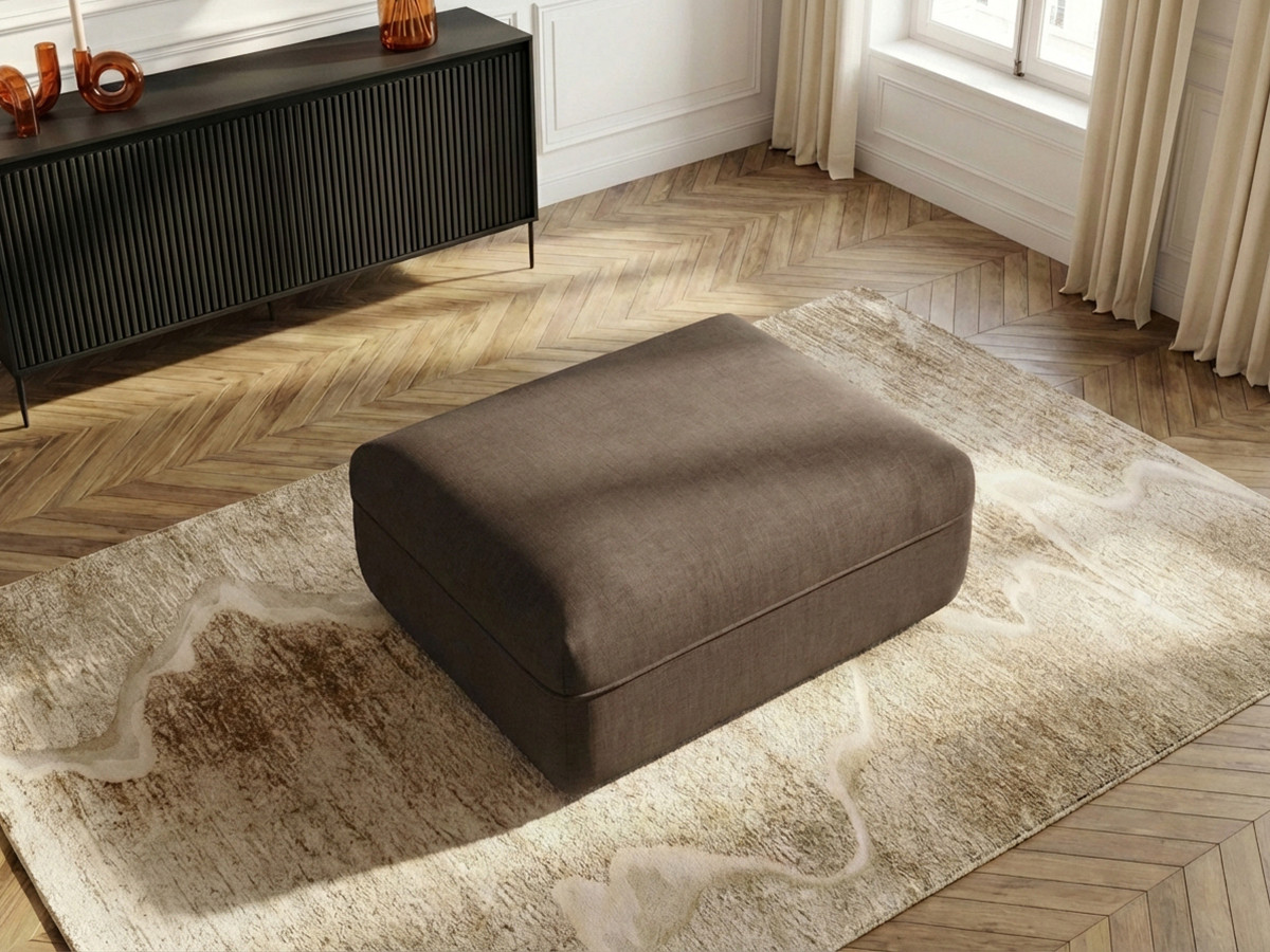 Bobochic Luigi Pouf Strukturstoff Taupe