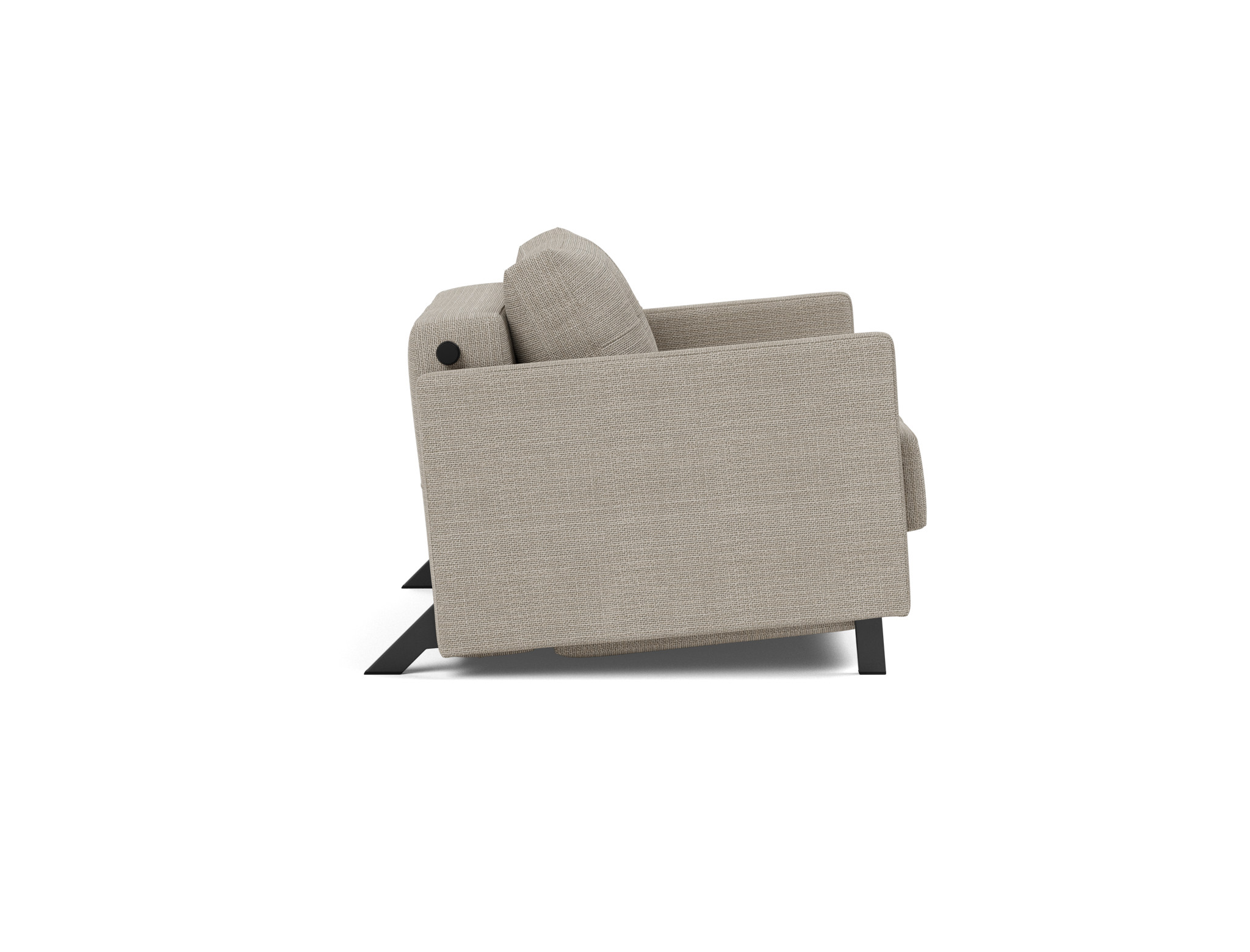 Schlafsessel Cubed 90 mit Armlehnen Strukturierter Stoff Kenya 579-Gravel