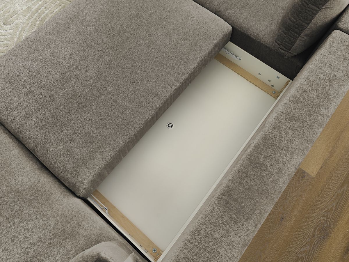Bobochic Lucien Wohnlandschaft Stoff Taupe Ecke rechts