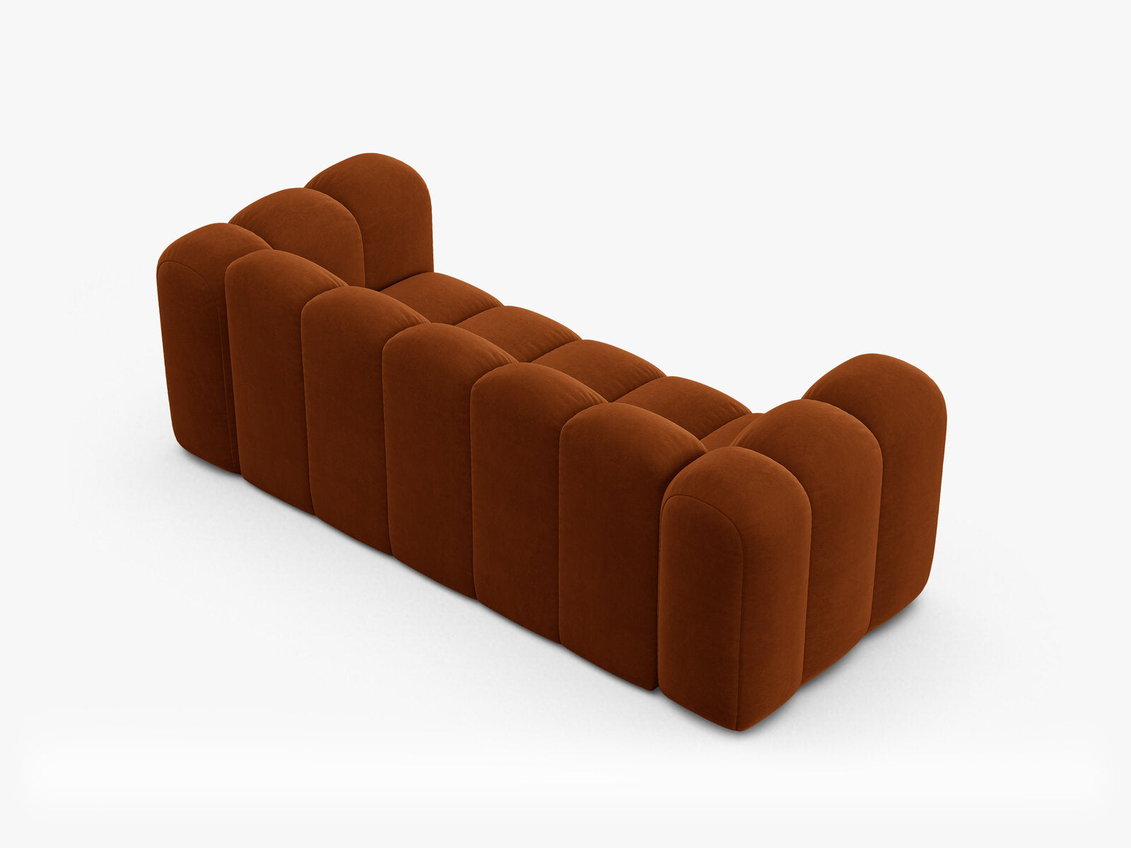 Micadoni Sofa Lupine 2-Sitzer Samt Salvador Terrakotta