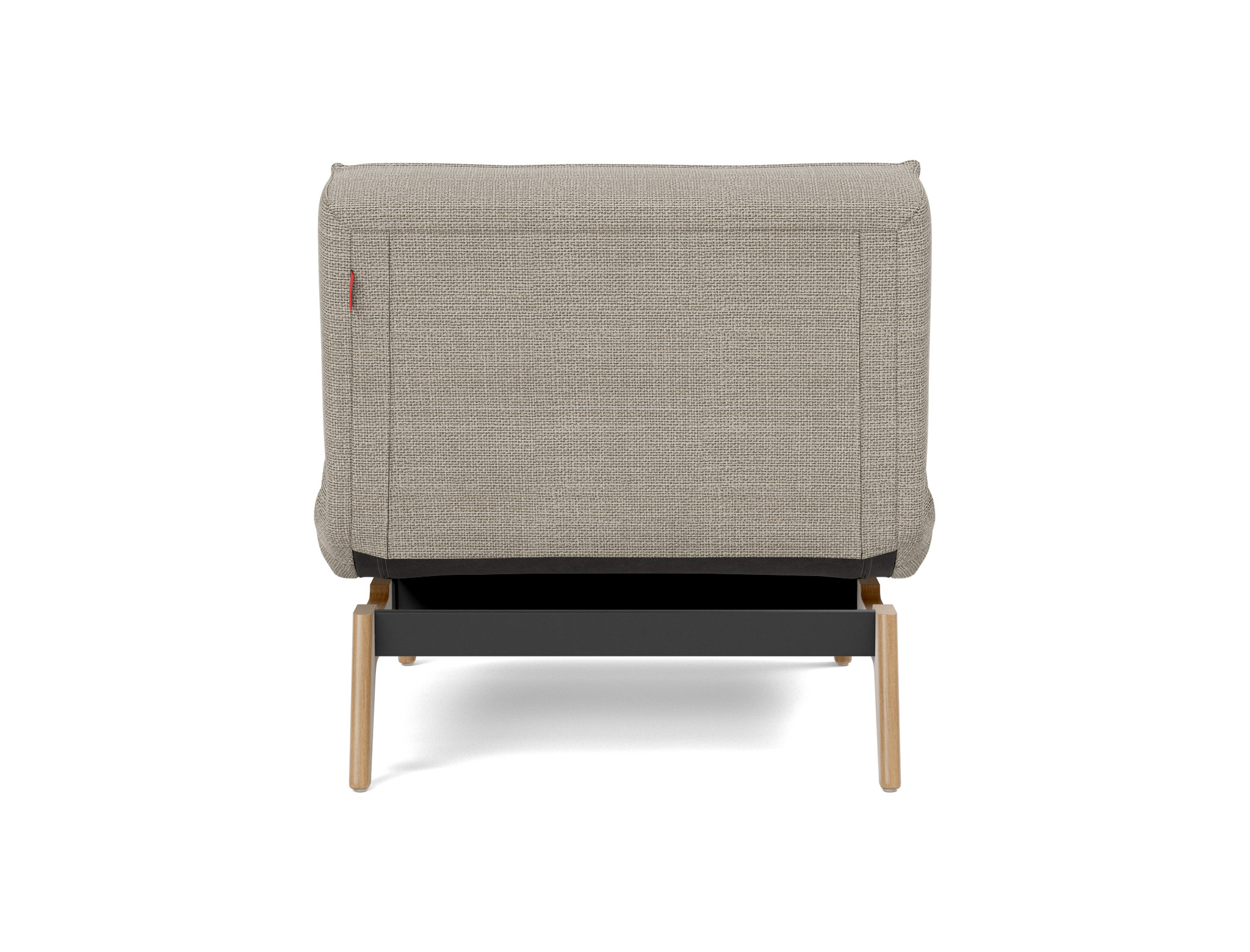Sessel Splitback Strukturierter Stoff Kenya 579-Gravel Beine Eiche