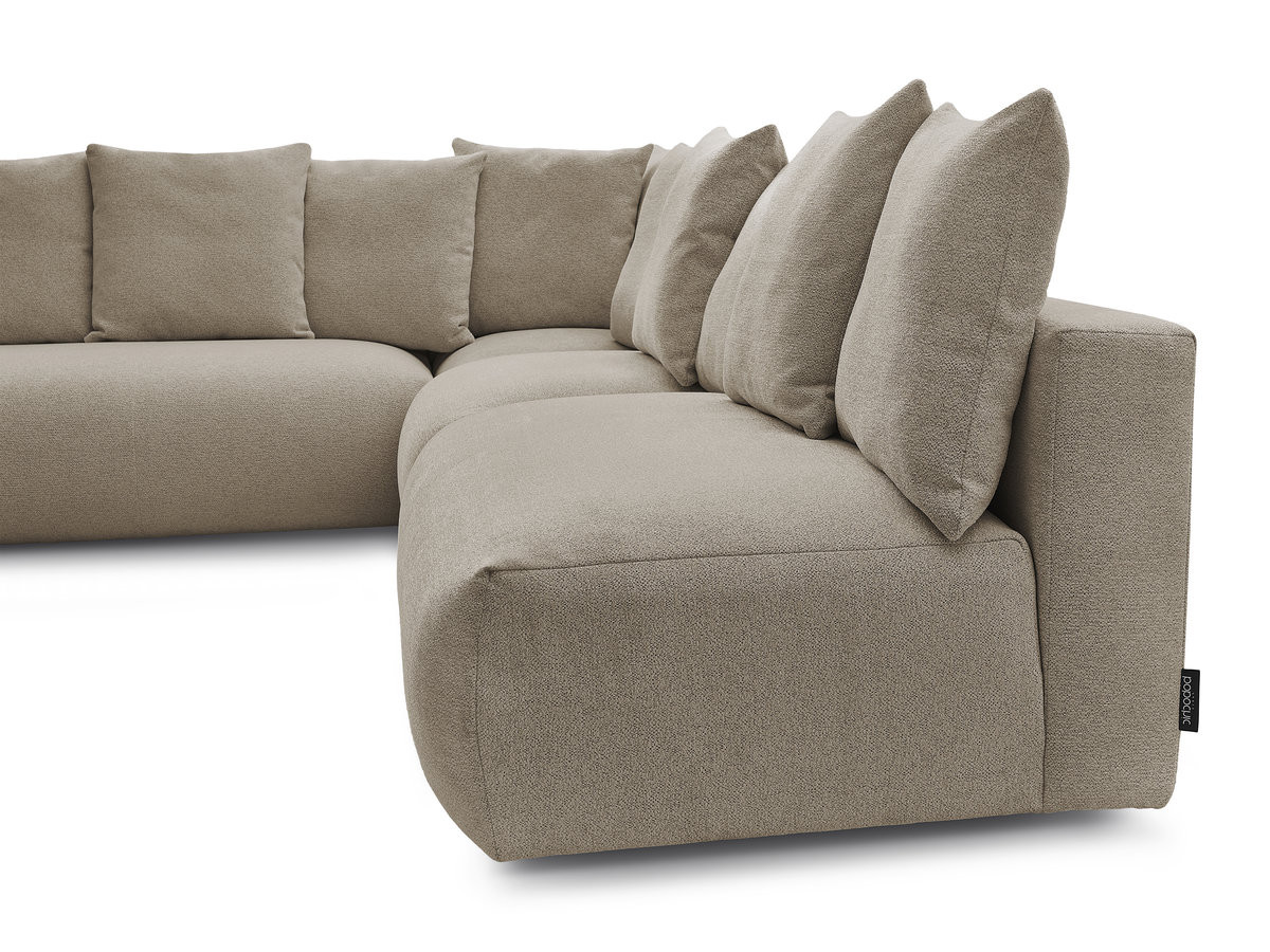 Bobochic Voltaire Ecksofa 322 × 268 cm Melange-Stoff Taupe Ecke links
