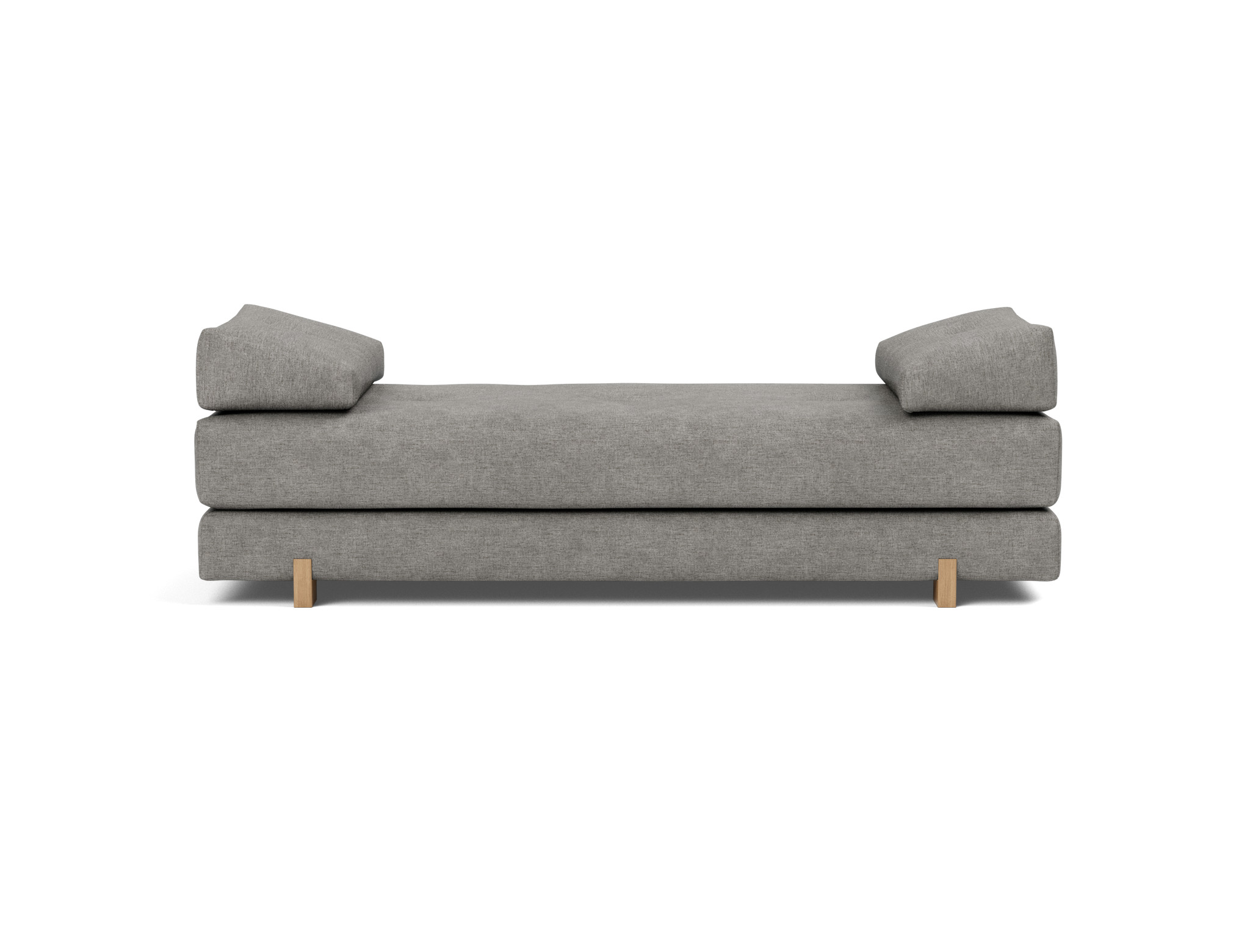 Tagesbett Sigmund Flachgewebe Avella 282-Warm-Grey Beine Drip Eiche