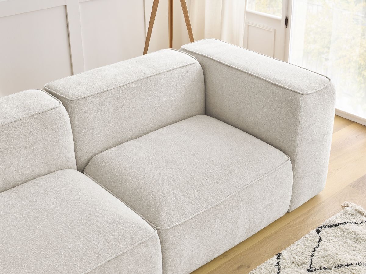 Bobochic Zephyr Sofa 2-Sitzer Strukturstoff Weiß