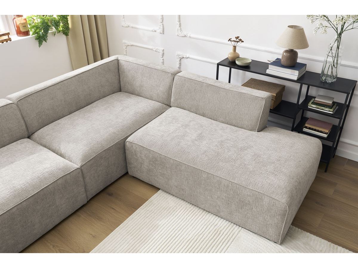 Bobochic Megeve Wohnlandschaft Strukturstoff Beige Ecke links