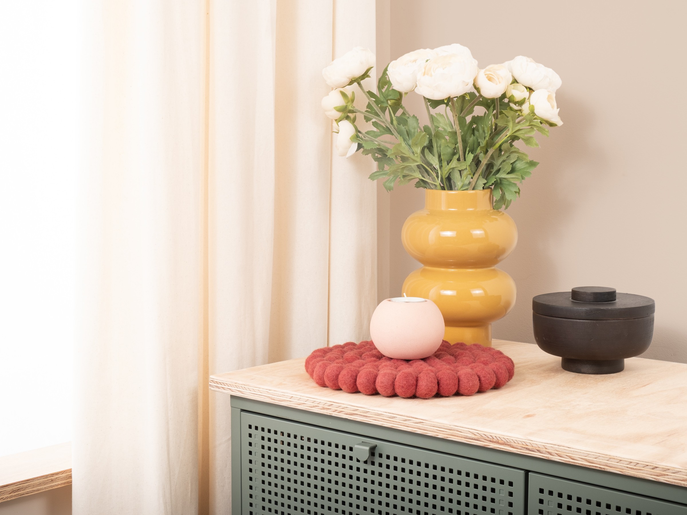 myfelt Kaja Topfuntersetzer Weinrot Ø 20 cm