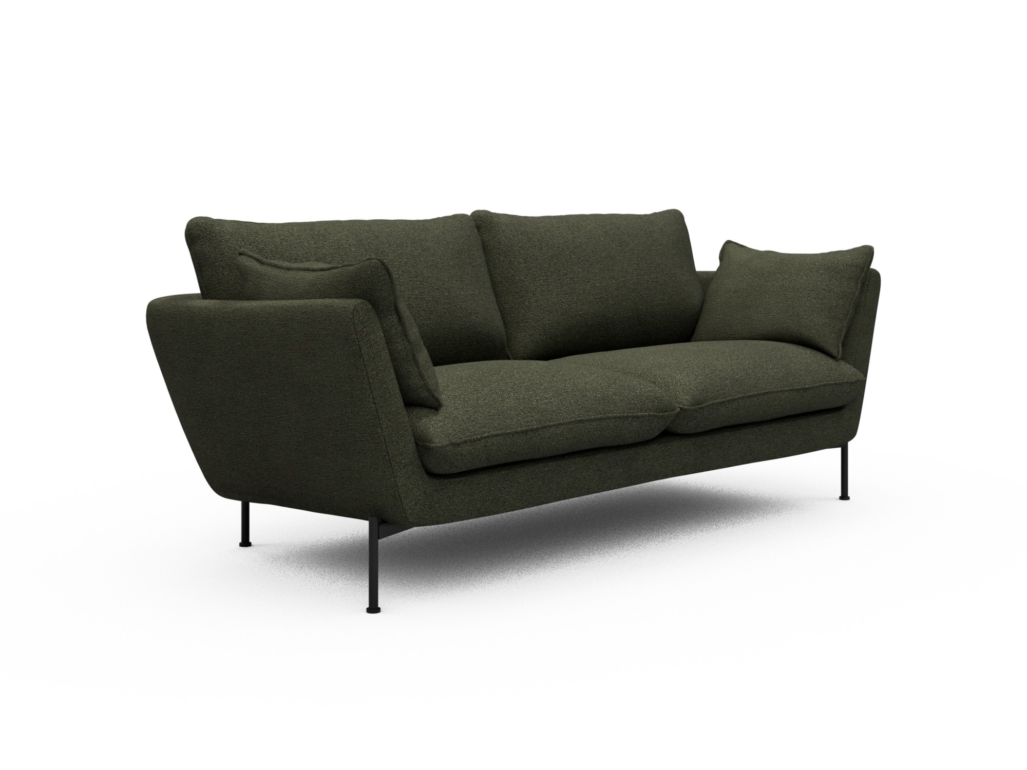 Skandi Home Sofa Anton 2-Sitzer Boucle-Forest-Green moebelfaktor