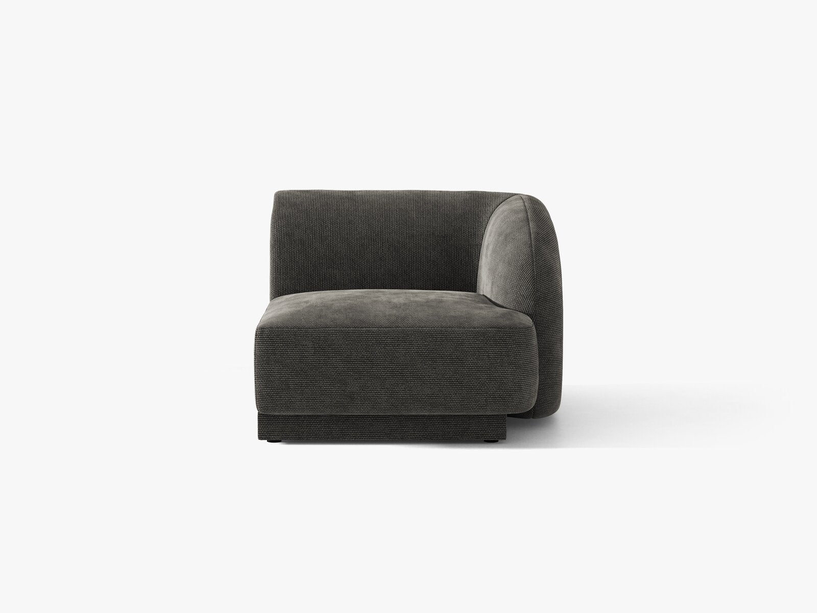 Micadoni Eckmodul Miley 1-Sitzer Chenille Eden Dunkelgrau Rechts