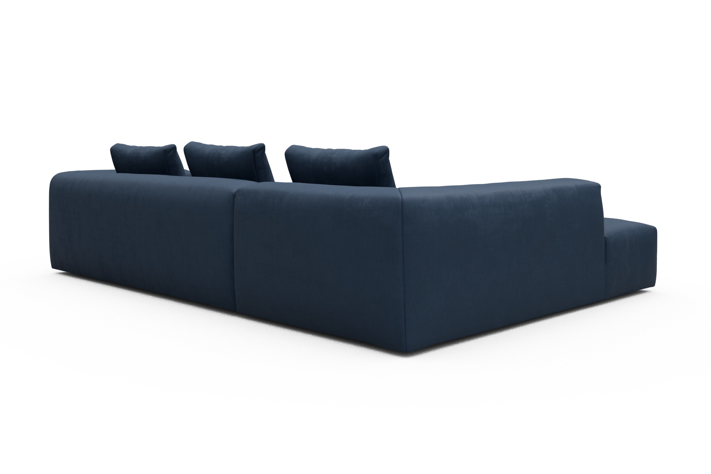 Ecksofa Fred Relax-Ecke links mit 2,5-Sitzer Cordufine-Royal-Blue