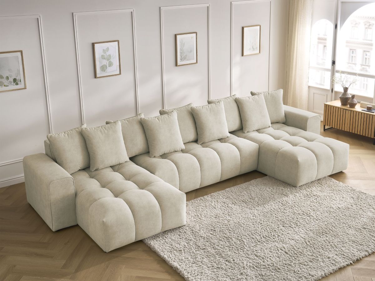 Bobochic Mont-blanc Wohnlandschaft Samt Beige