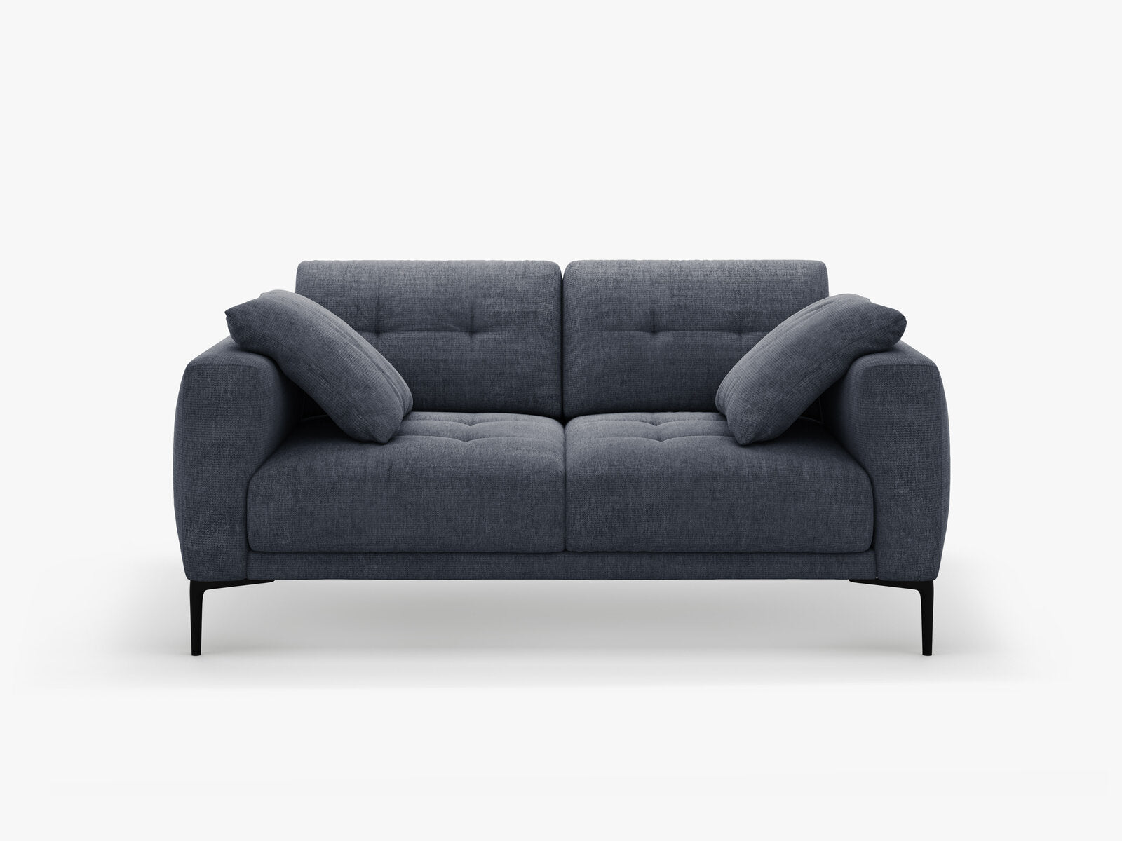 Micadoni Sofa Bemy 2-Sitzer Strukturierter Stoff Dunkelblau