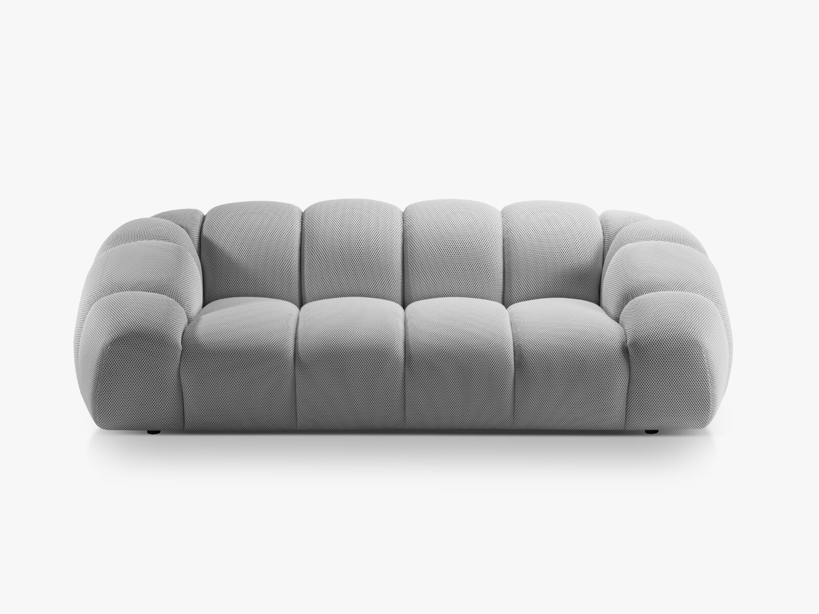 Micadoni Sofa Diana 3-Sitzer XL 3D-Stoff Silber