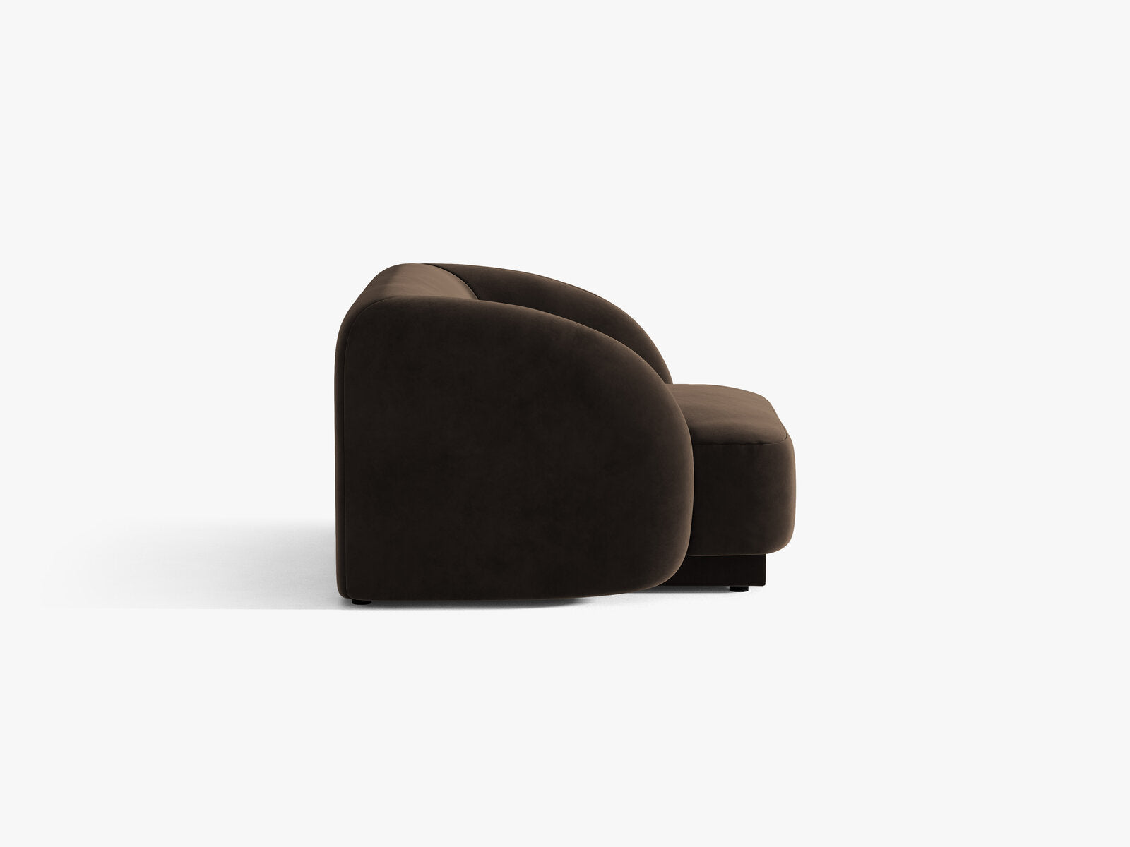 Micadoni Sessel Miley 1-Sitzer Samt Bluvel Dunkelbraun