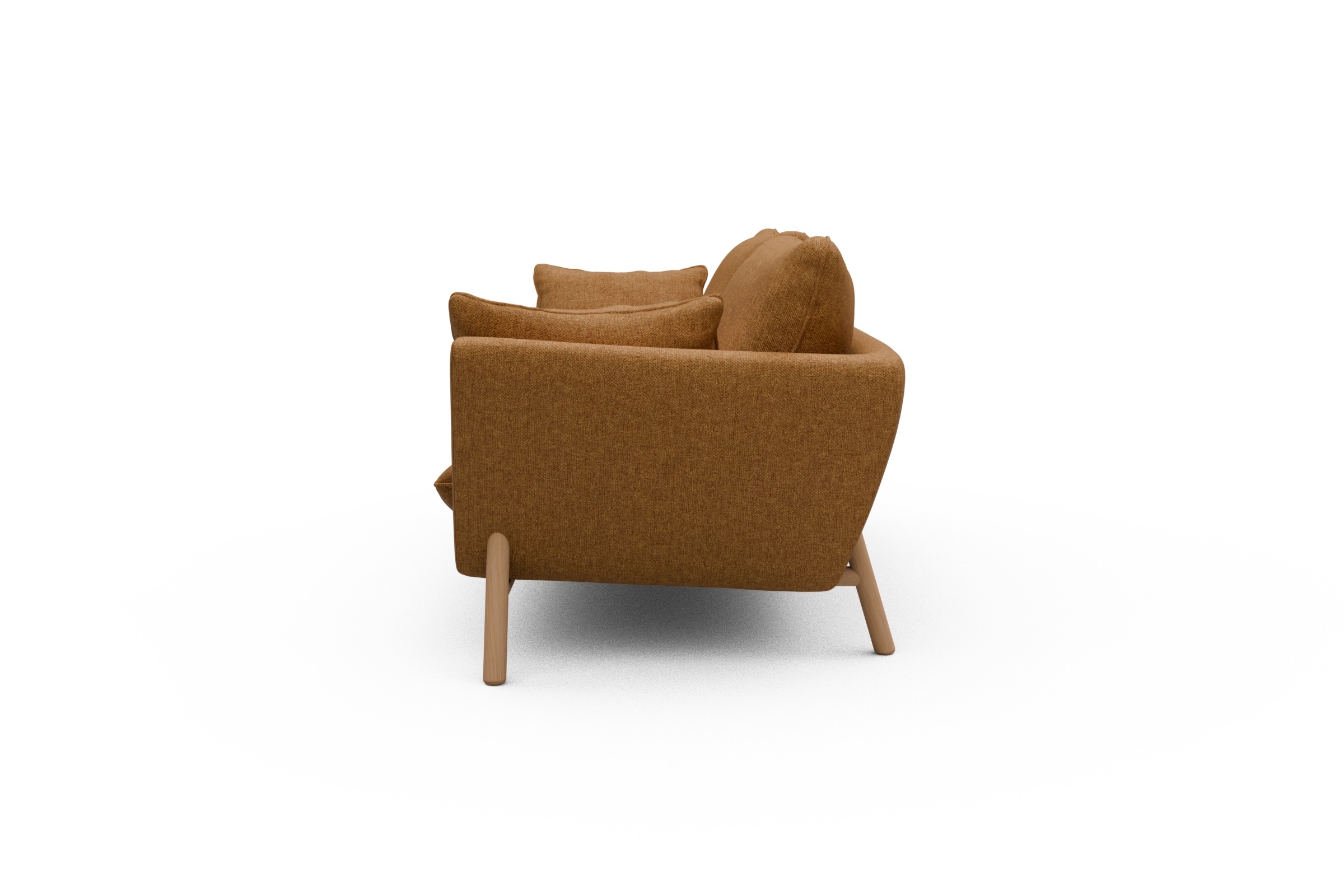 Sofa Emil 3-Sitzer Beinfarbe Eiche Natur Sama-Curcama
