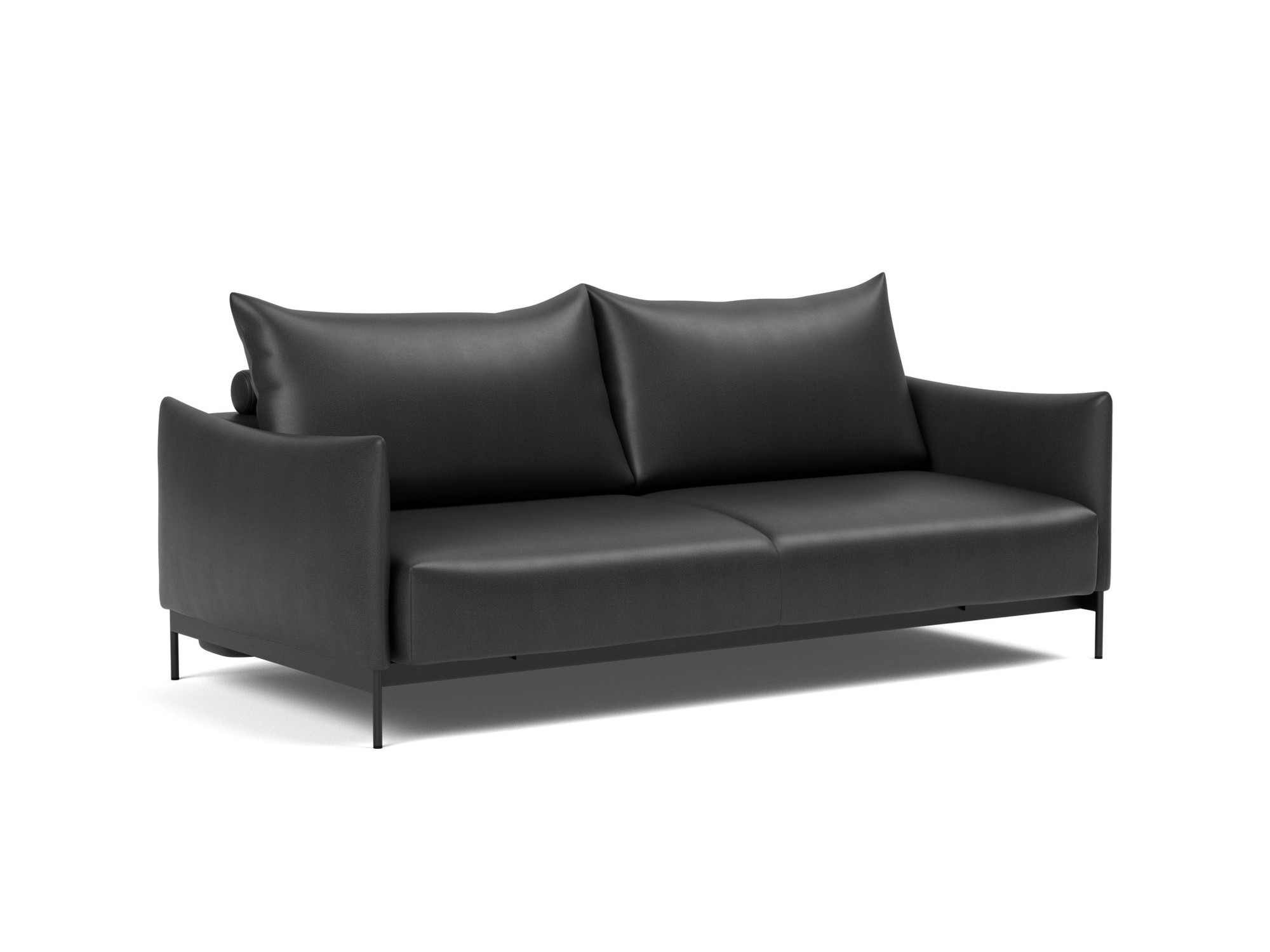 Schlafsofa Malloy Lederoptik Faunal 550-Black