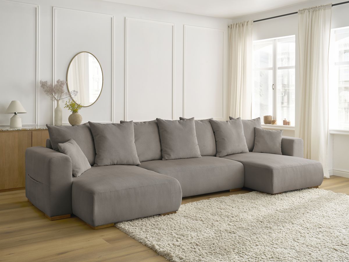 Bobochic Sidonie Wohnlandschaft Cordsamt Taupe