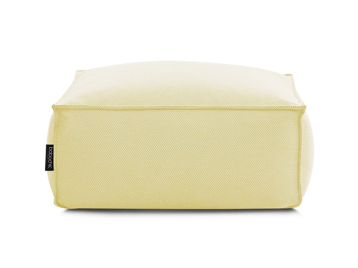 Bobochic Biarritz Pouf Melange-Stoff Gelb