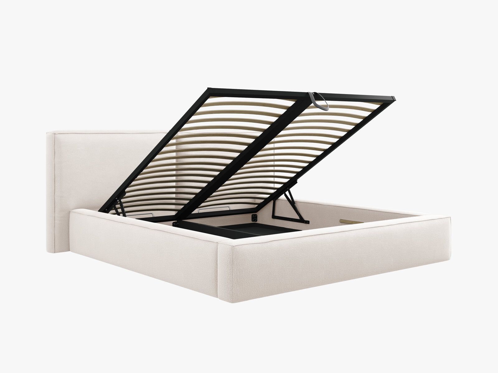 Micadoni Bett Jodie Strukturierter Stoff Megan Helles Beige