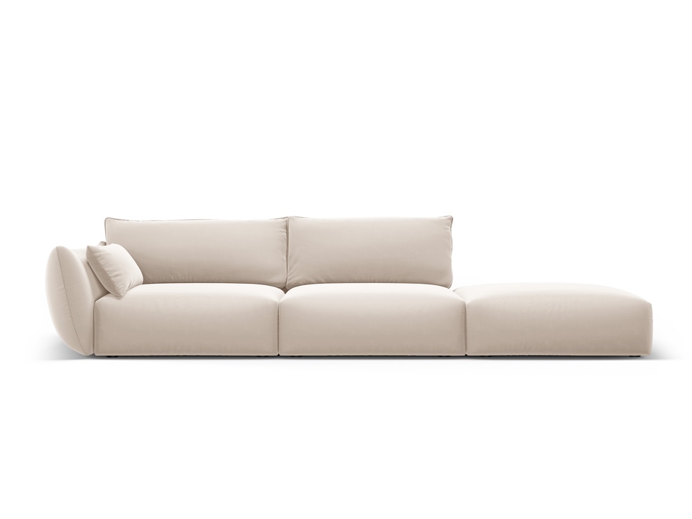 Cosmopolitan Design Sofa Matera 4-Sitzer offen Samt Salvador Beige Rechts