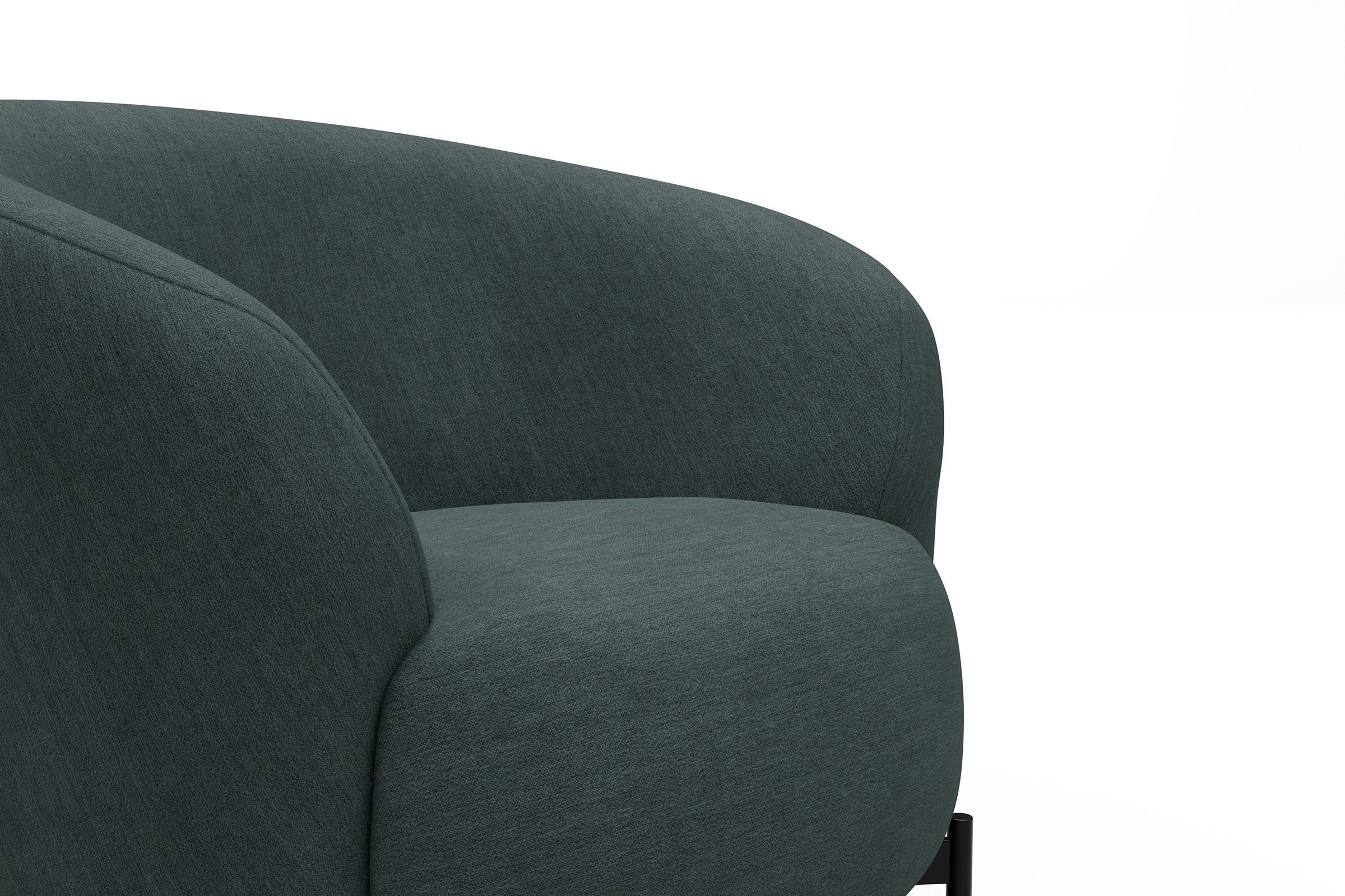 Sessel Ronda X-Metallgestell Schwarz Vivus-Blue