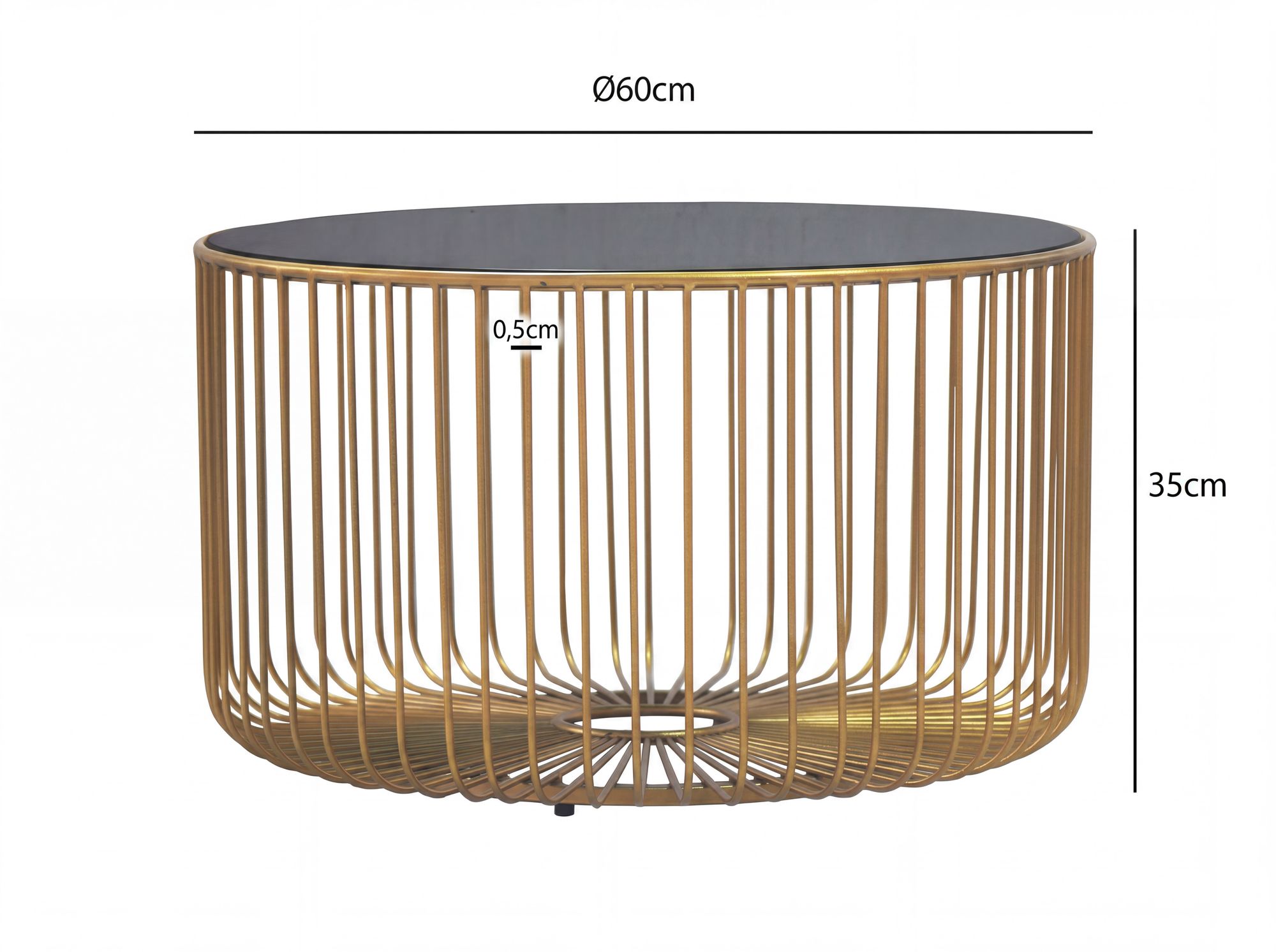 Couchtisch Rovaer Gold Ø 60 cm