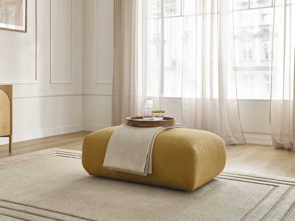 Bobochic Sirius Sofa 1-Sitzer Strukturstoff Gelb