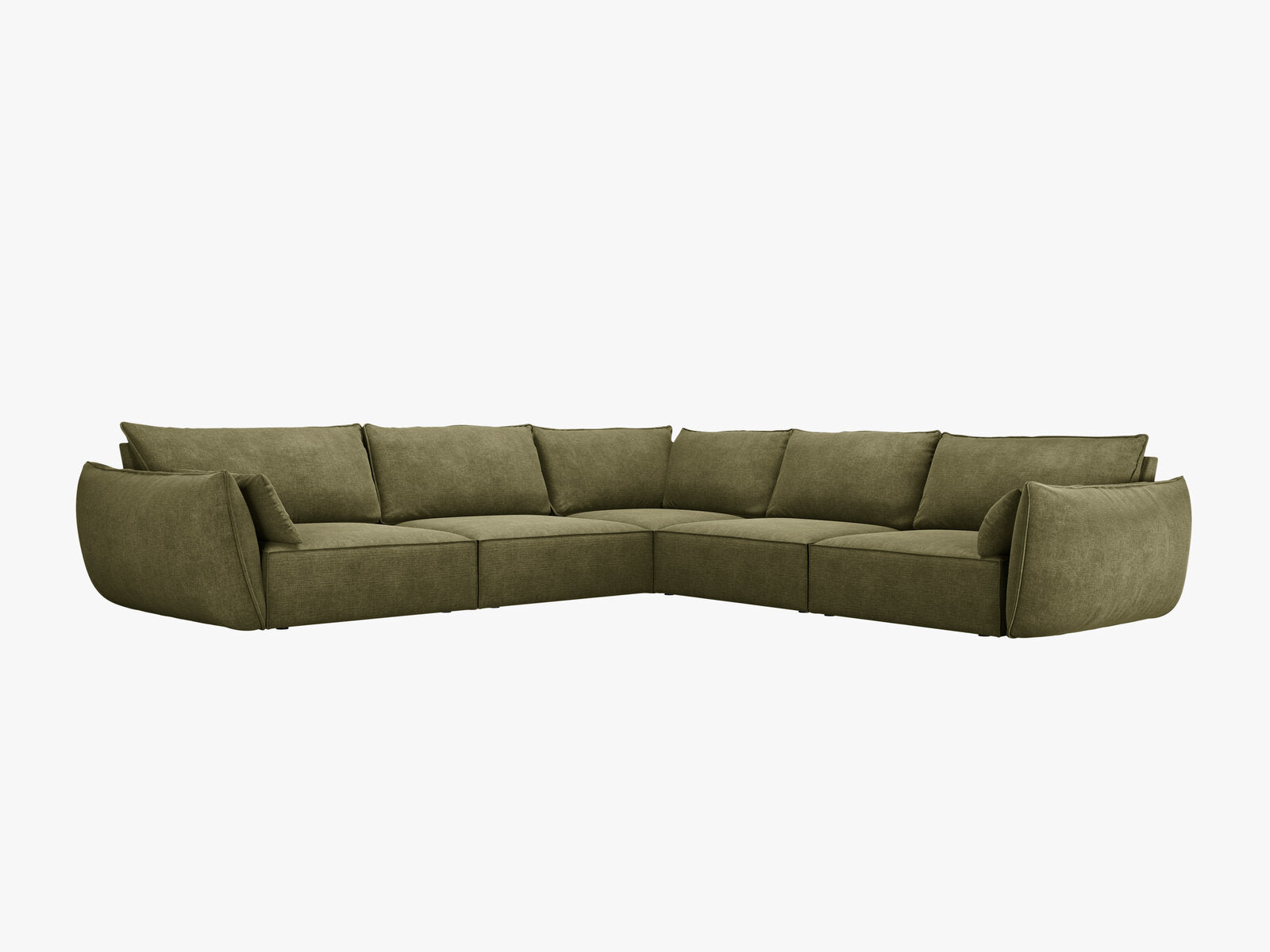 Micadoni Ecksofa Kaelle 7-Sitzer Chenille Over The Horizon Grün
