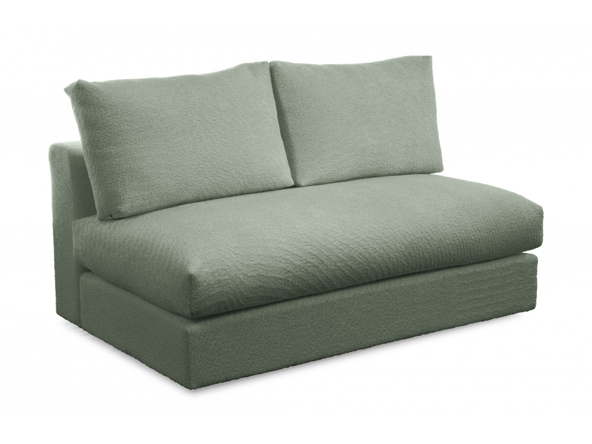 Bobochic Paris Sofamodul 2-Sitzer Bouclé-Stoff Grün