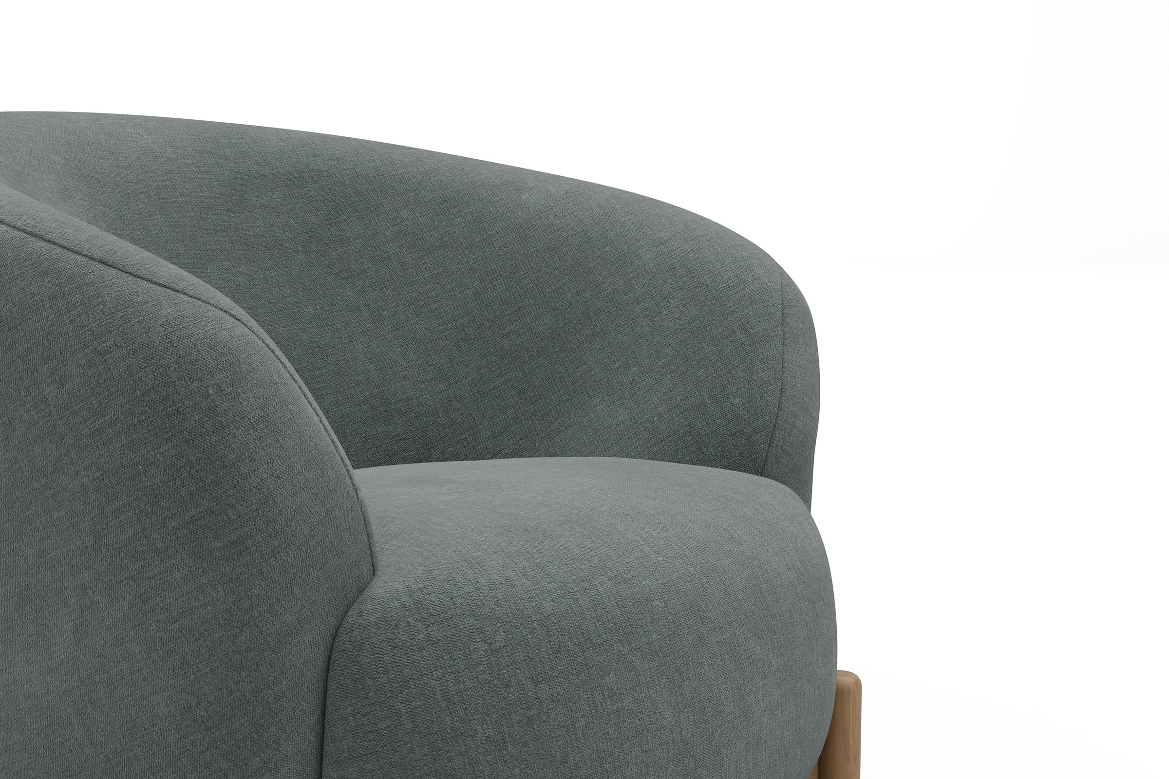 Sessel Ronda Holzbeine Eiche Natur Smooth-Silver-Grey