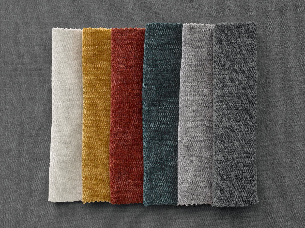 Bobochic Enore Ecksofa 330 × 100 cm Stoff Dunkelgrau Ecke rechts