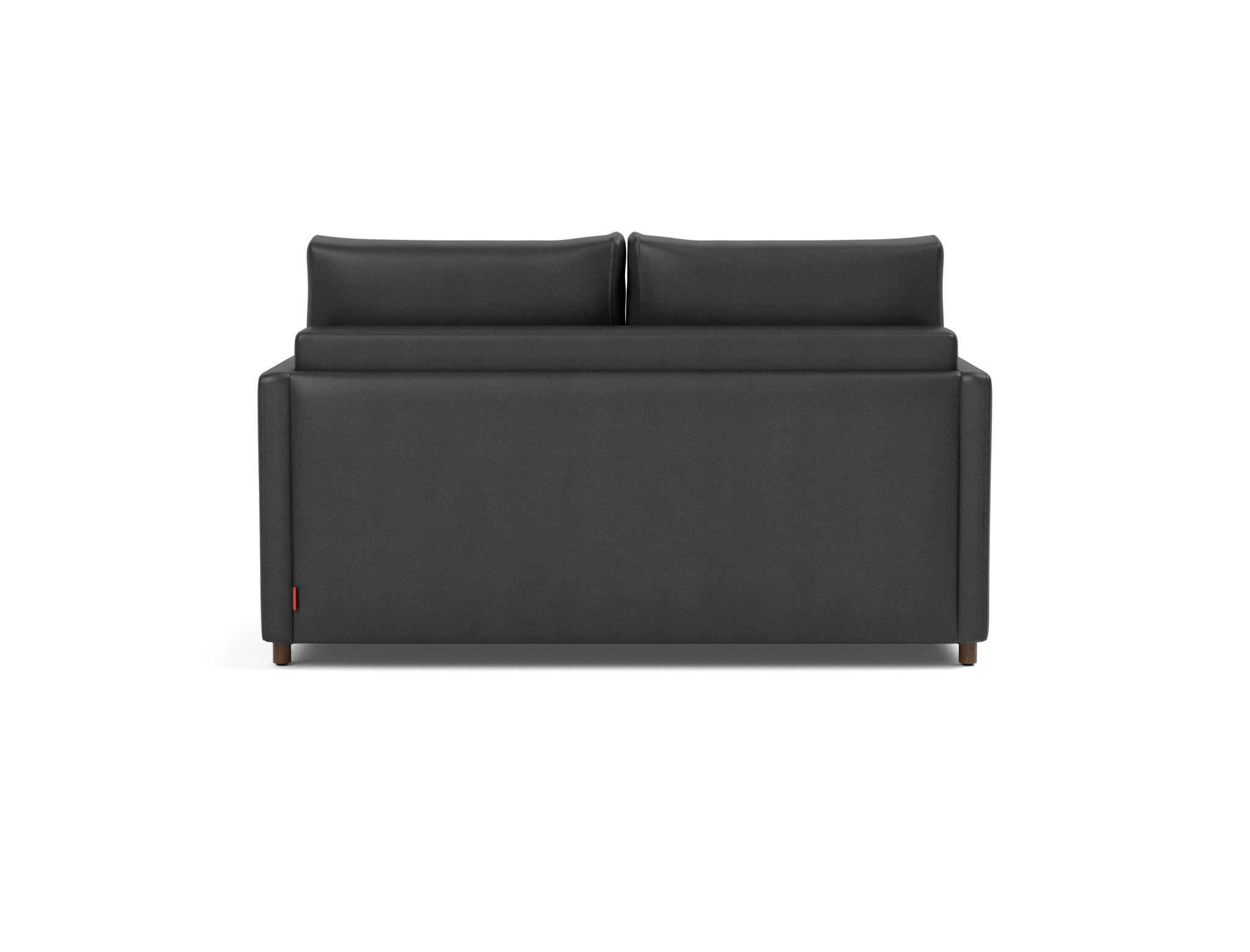 Schlafsofa Neah mit Slim-Armlehnen 140 Lederoptik Faunal 550-Black