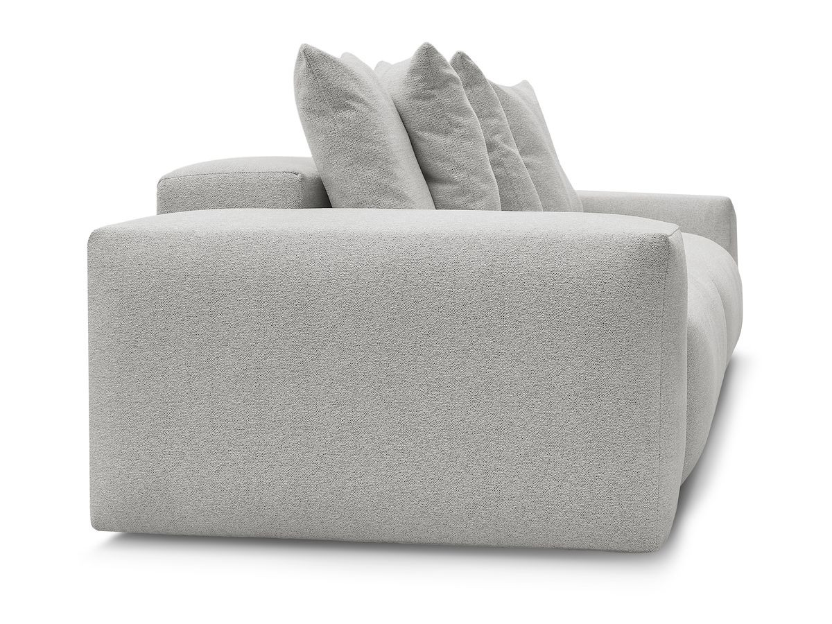 Bobochic Voltaire Sofa 4-Sitzer 320 × 124 cm Melange-Stoff Hellgrau