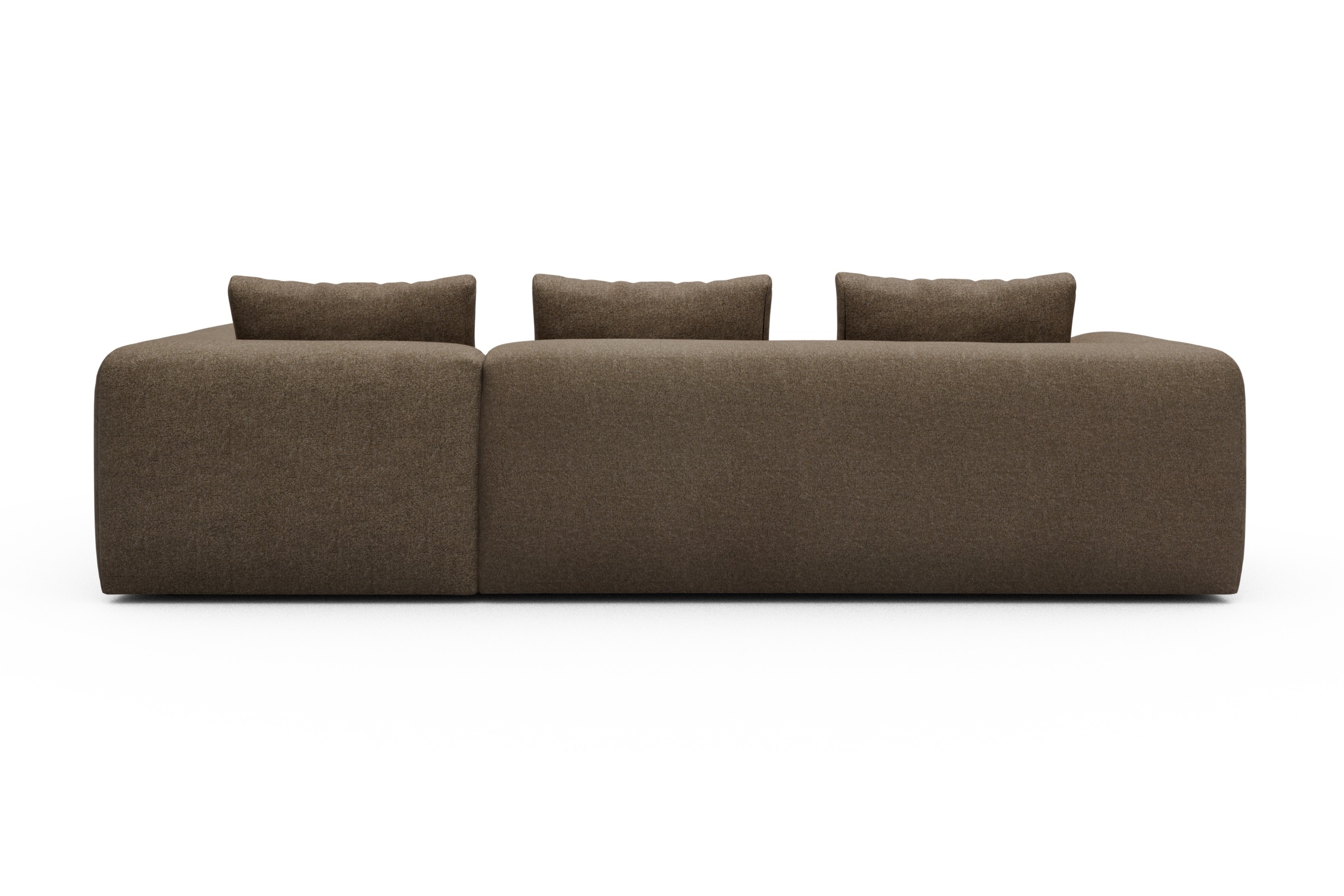 Ecksofa Fred 2x 2,5-Sitzer rechts offen Aivi-Khaki-Brown