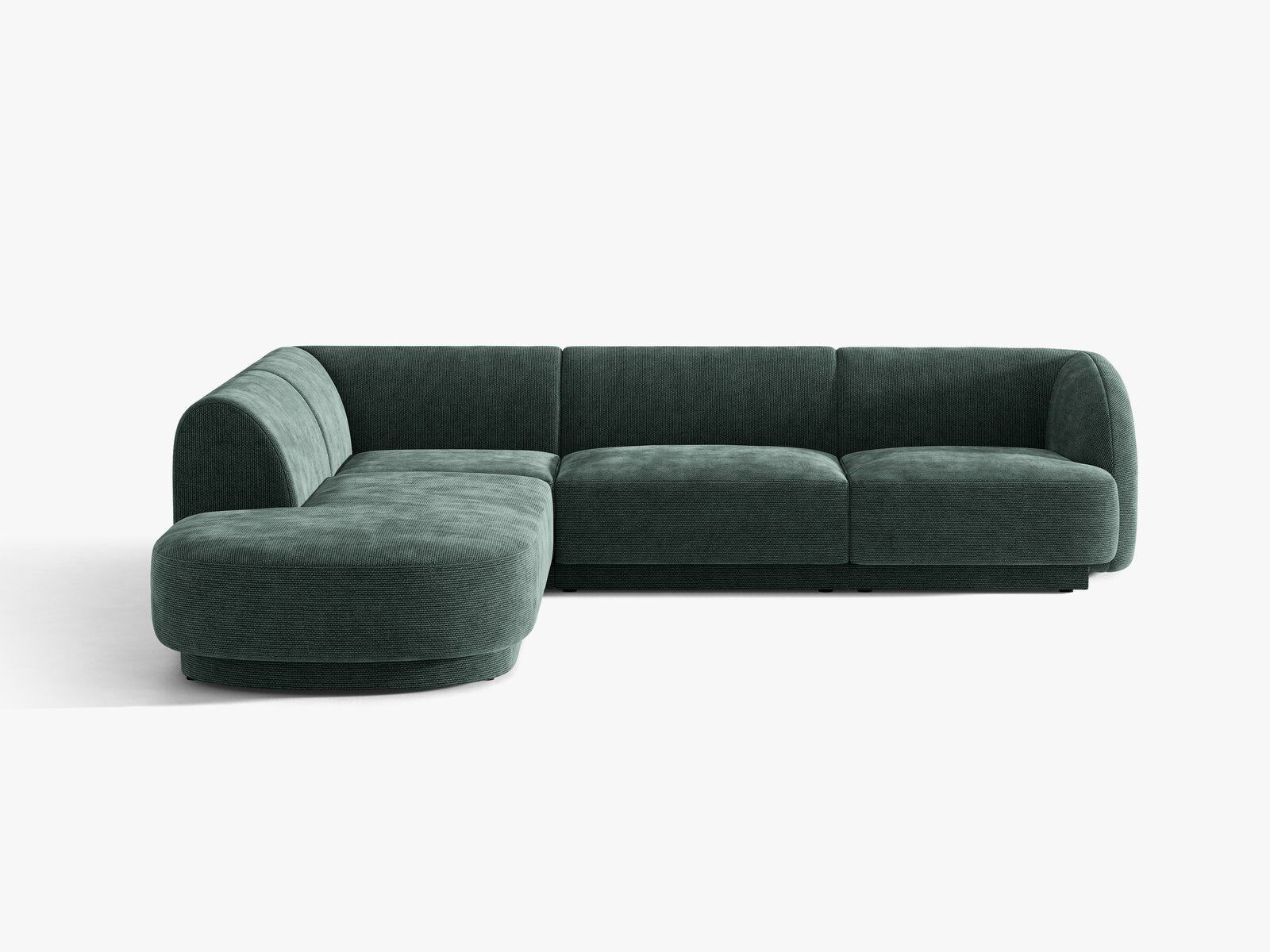 Micadoni Ecksofa Miley 6-Sitzer Links Chenille Haga Petrol