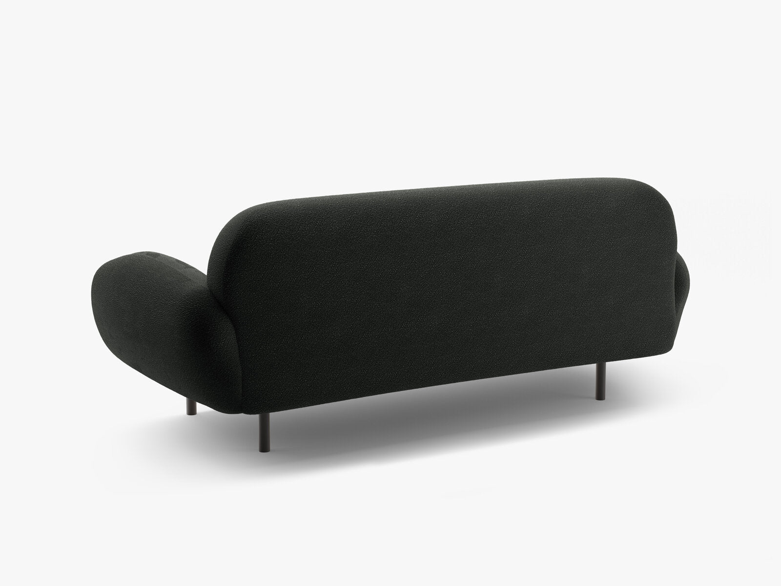 Micadoni Sofa Poppy 2-Sitzer große Version Boucle Baloo Schwarz