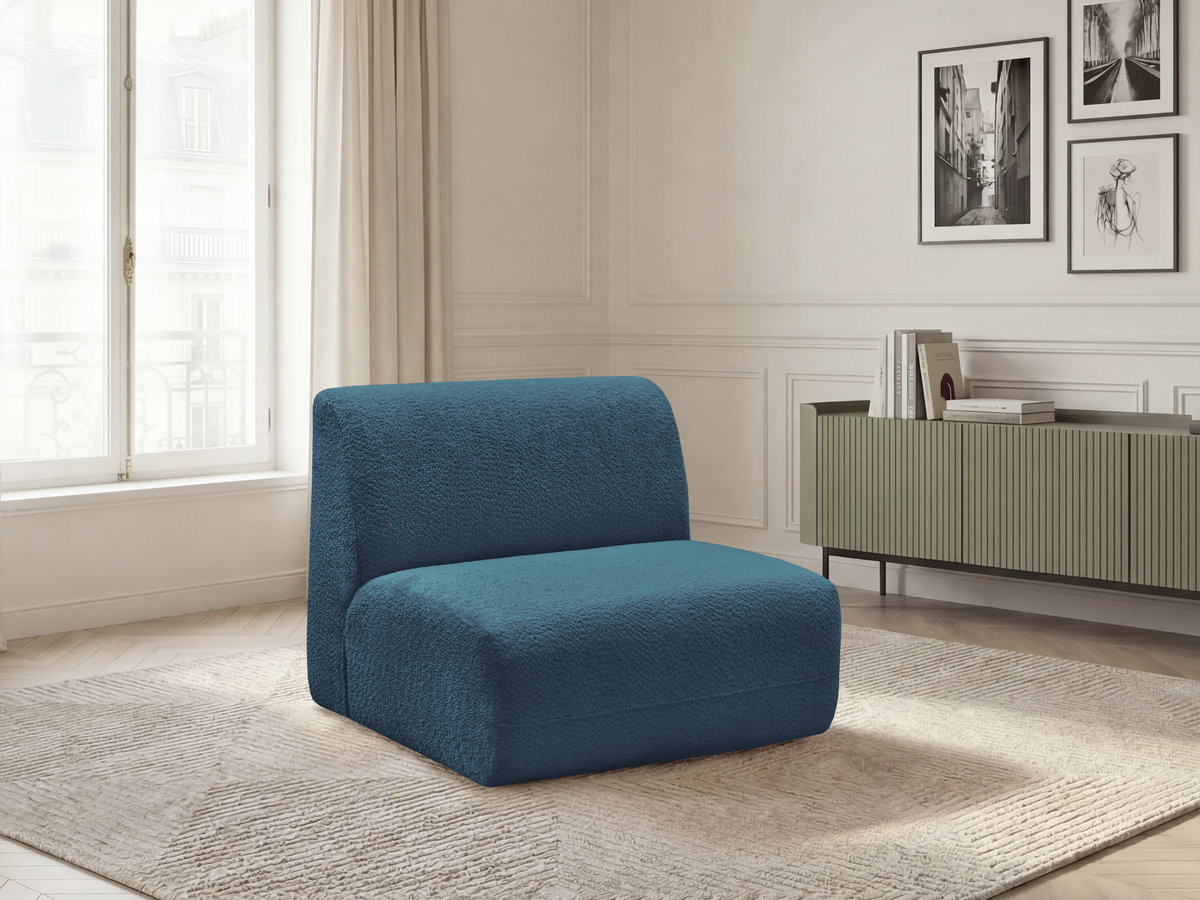 Bobochic Anda Sofamodul 1-Sitzer 84 × 103 cm Chenille Hellblau