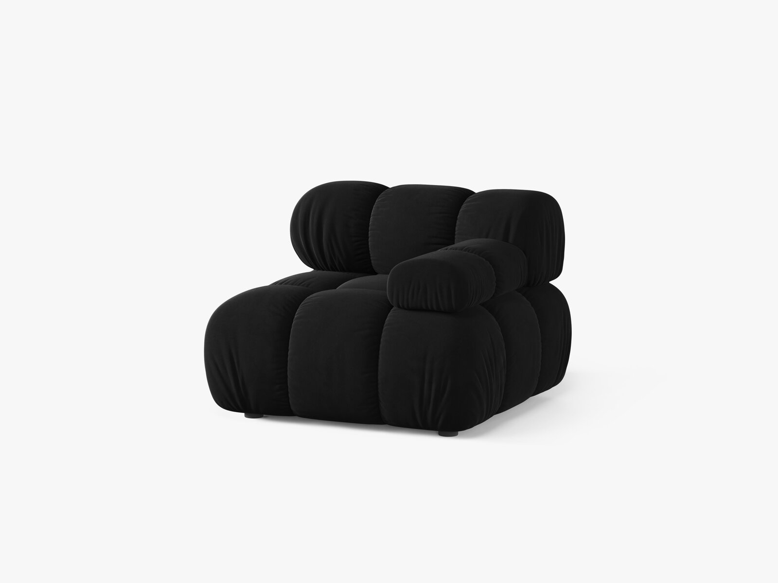 Micadoni Eckmodul Bellis Rechts Samt Bluvel Schwarz