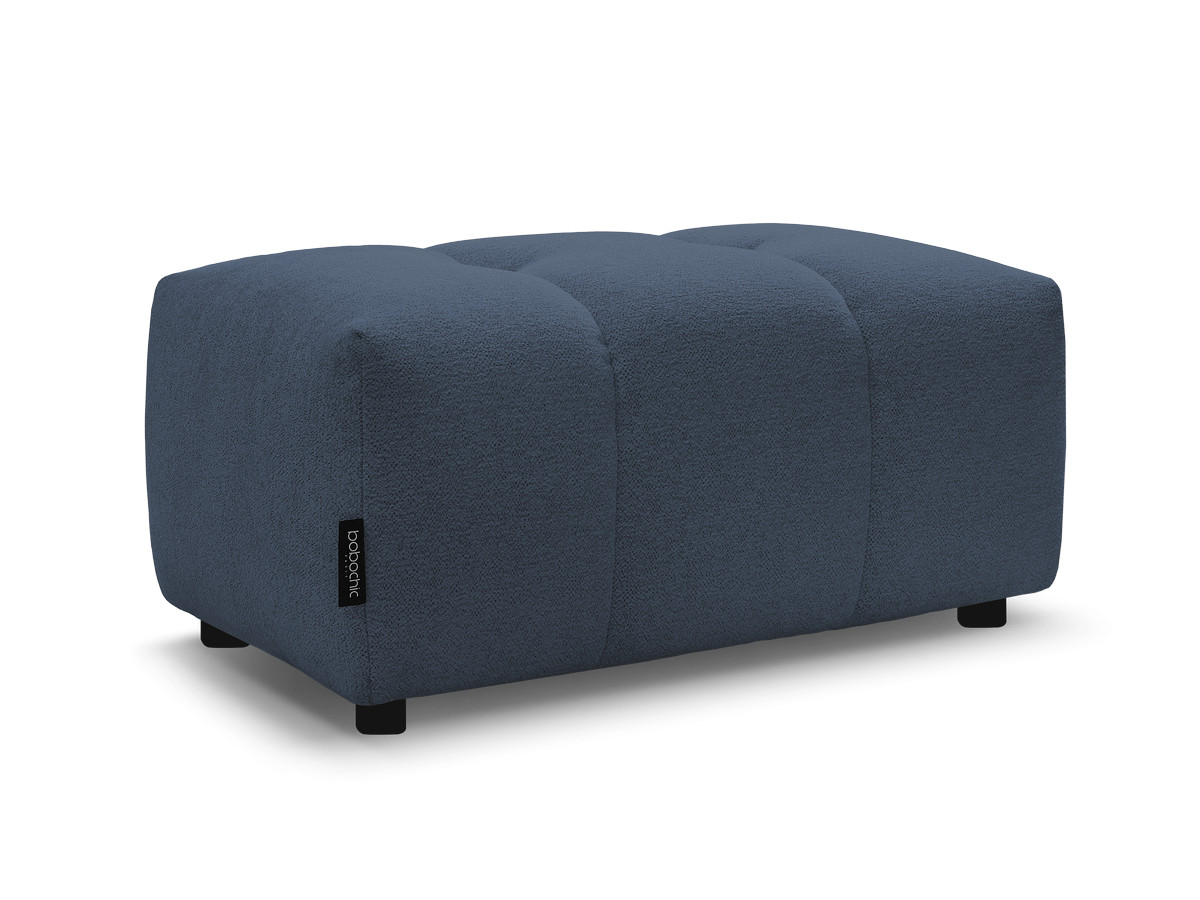Bobochic Roxelane Pouf Melange-Stoff Dunkelblau