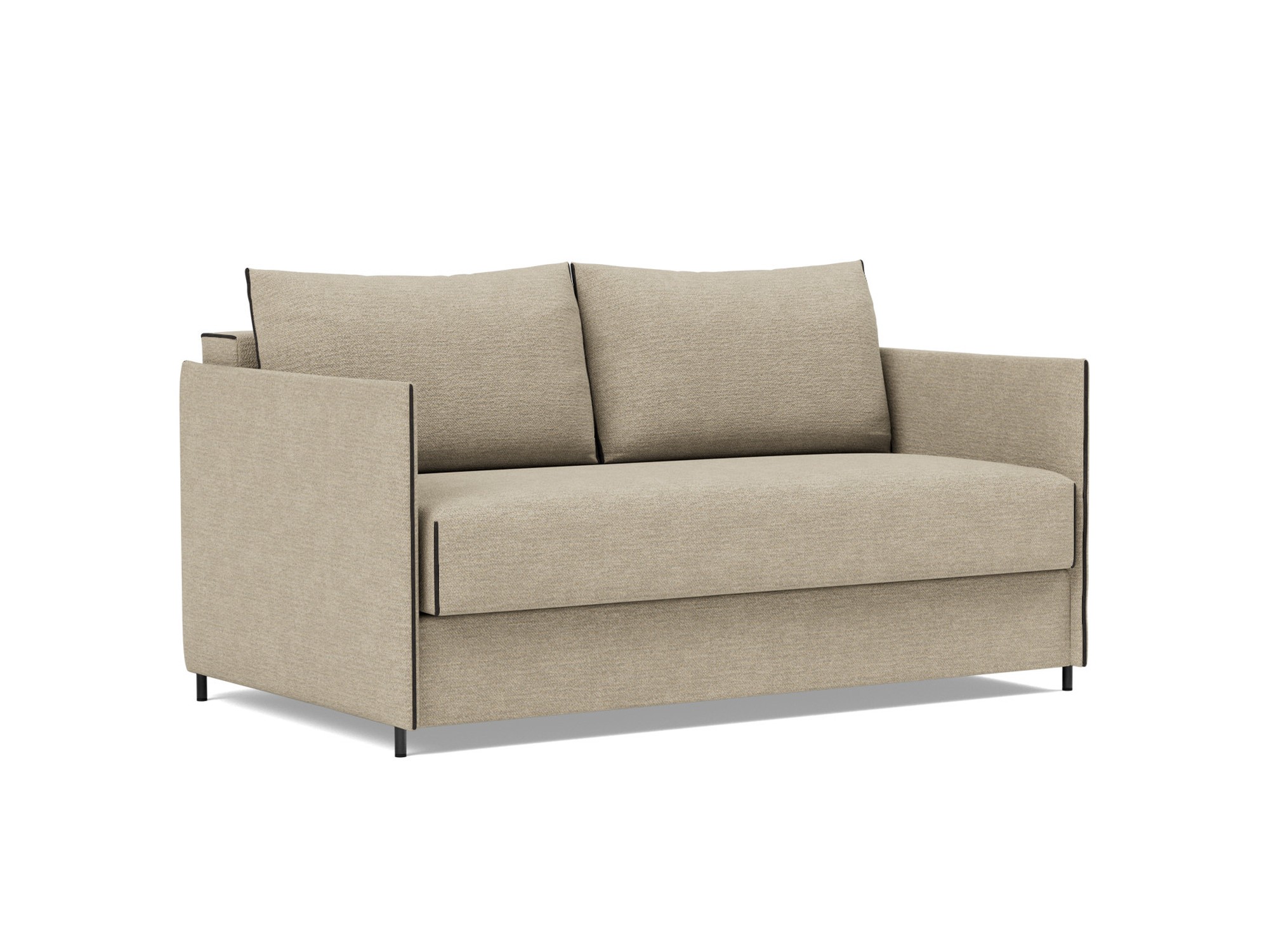 Schlafsofa Luoma Strukturierter Stoff Taura 356-Sand