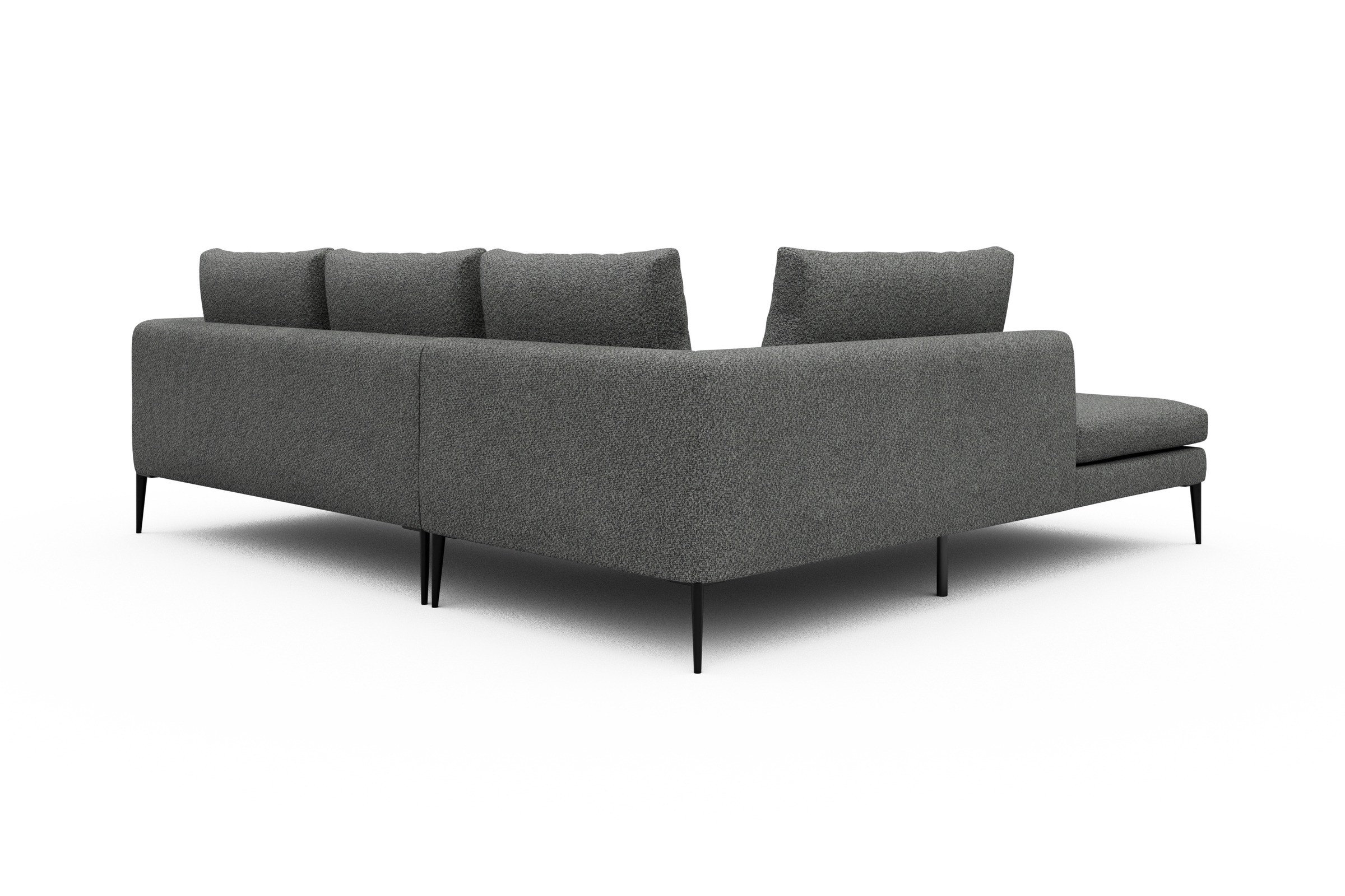 Ecksofa Paul Relax-Ecke links mit 2-Sitzer Vanora-Warm-Grey