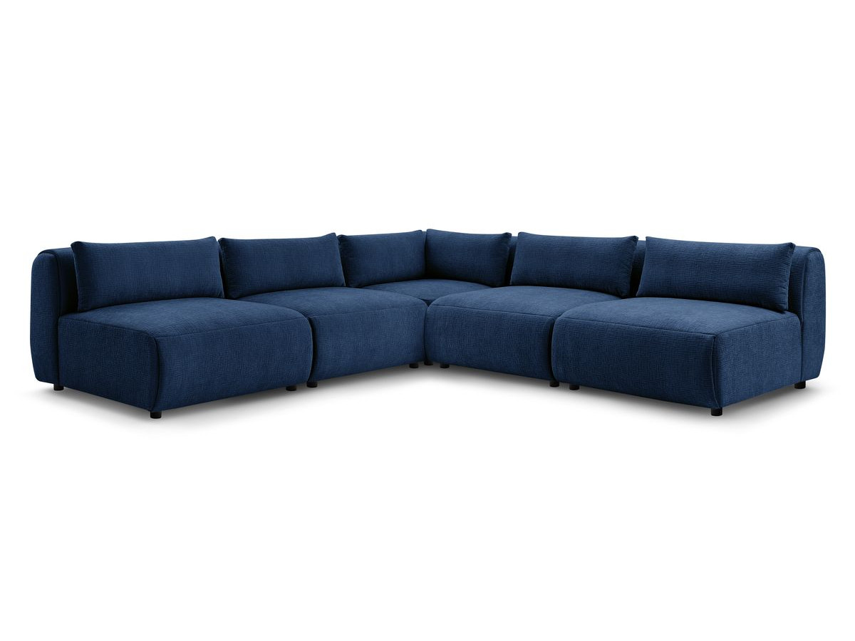 Bobochic Jeanne Ecksofa 299 × 299 cm Strukturstoff Dunkelblau
